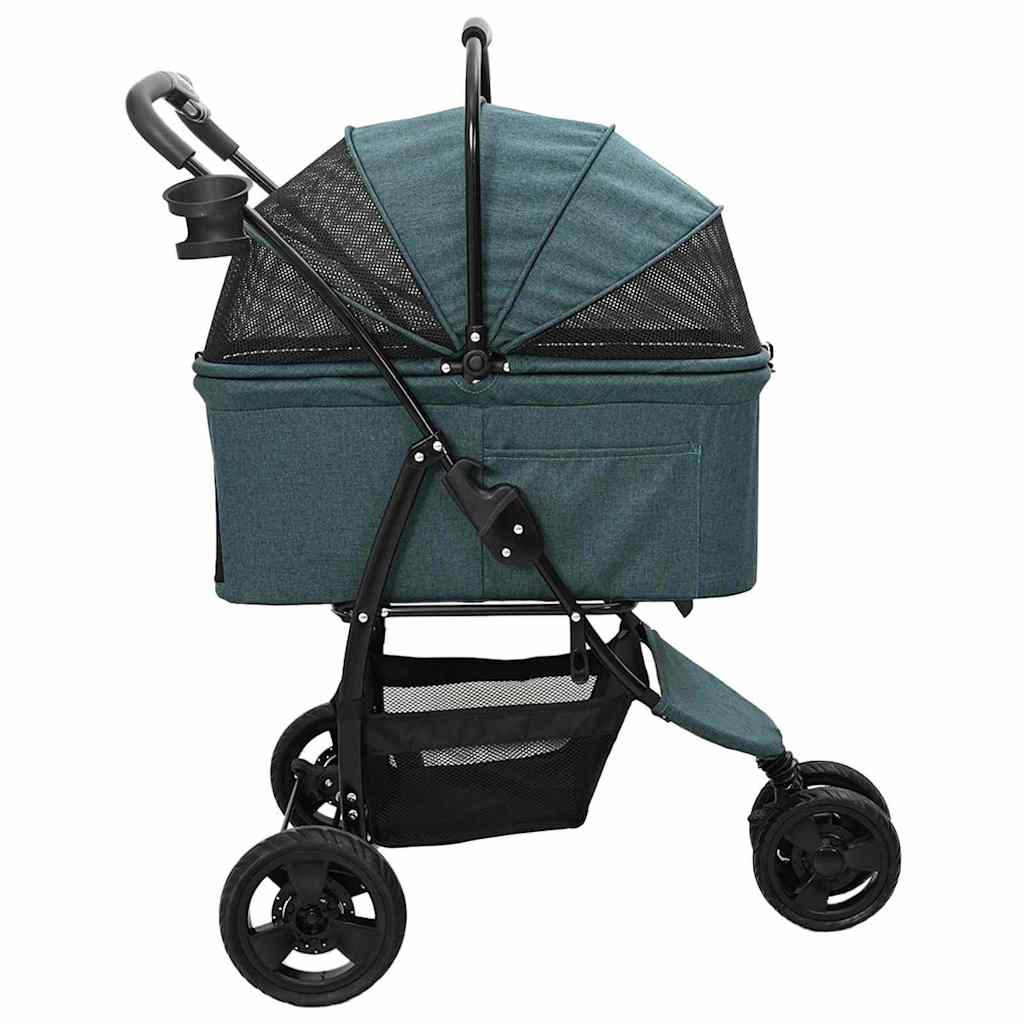 Faltbarer Haustierwagen Grün 78 x 54 x 101 cm Polyester