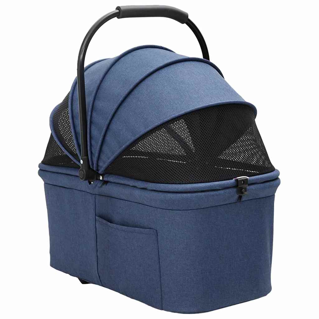 Faltbarer Haustierwagen Blau 78 x 54 x 101 cm Polyester