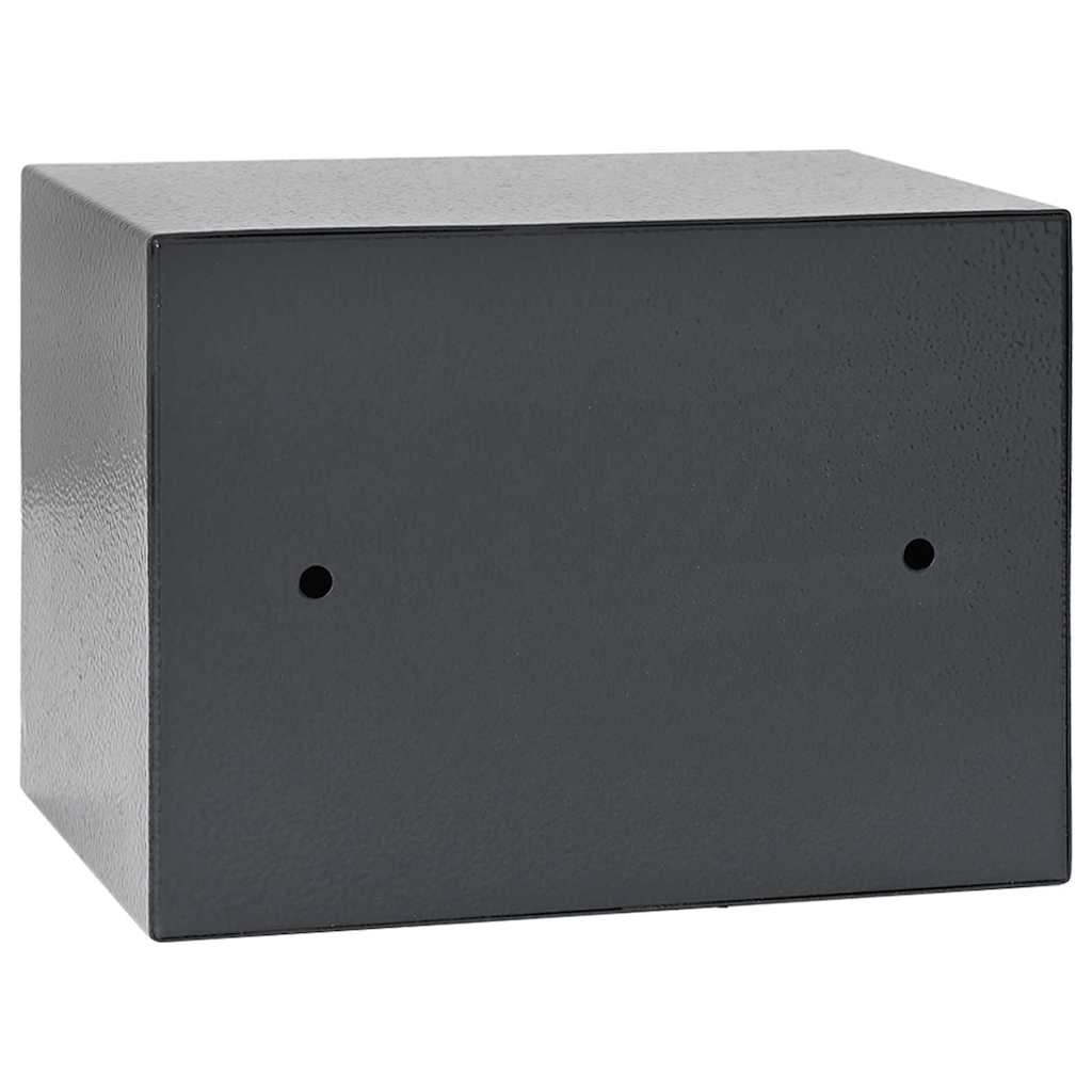 Digitaler Safe mit Schloss Dunkelgrau 23 x 17 x 17 cm Stahl