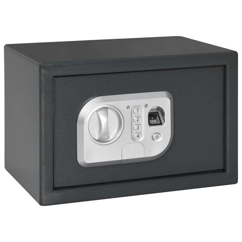 Digitaler Safe mit Schloss Dunkelgrau 31 x 20 x 20 cm Stahl
