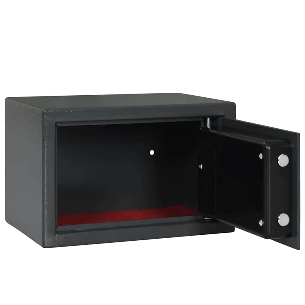 Digitaler Safe mit Schloss Dunkelgrau 31 x 20 x 20 cm Stahl