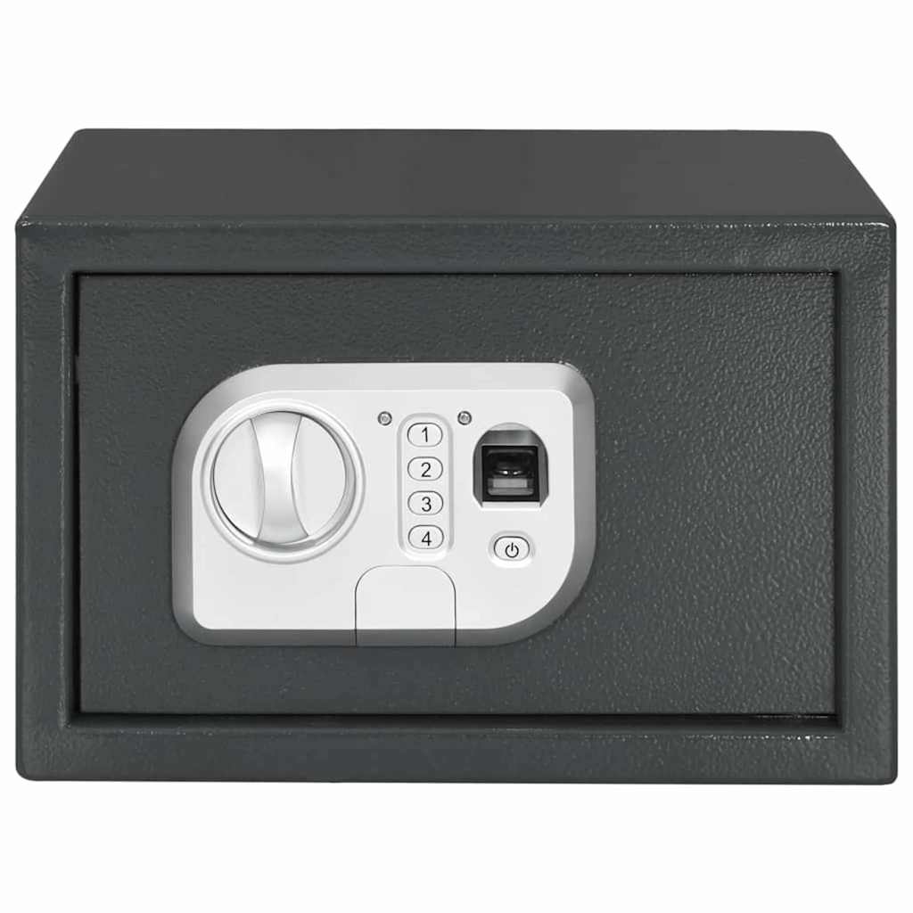 Digitaler Safe mit Schloss Dunkelgrau 31 x 20 x 20 cm Stahl