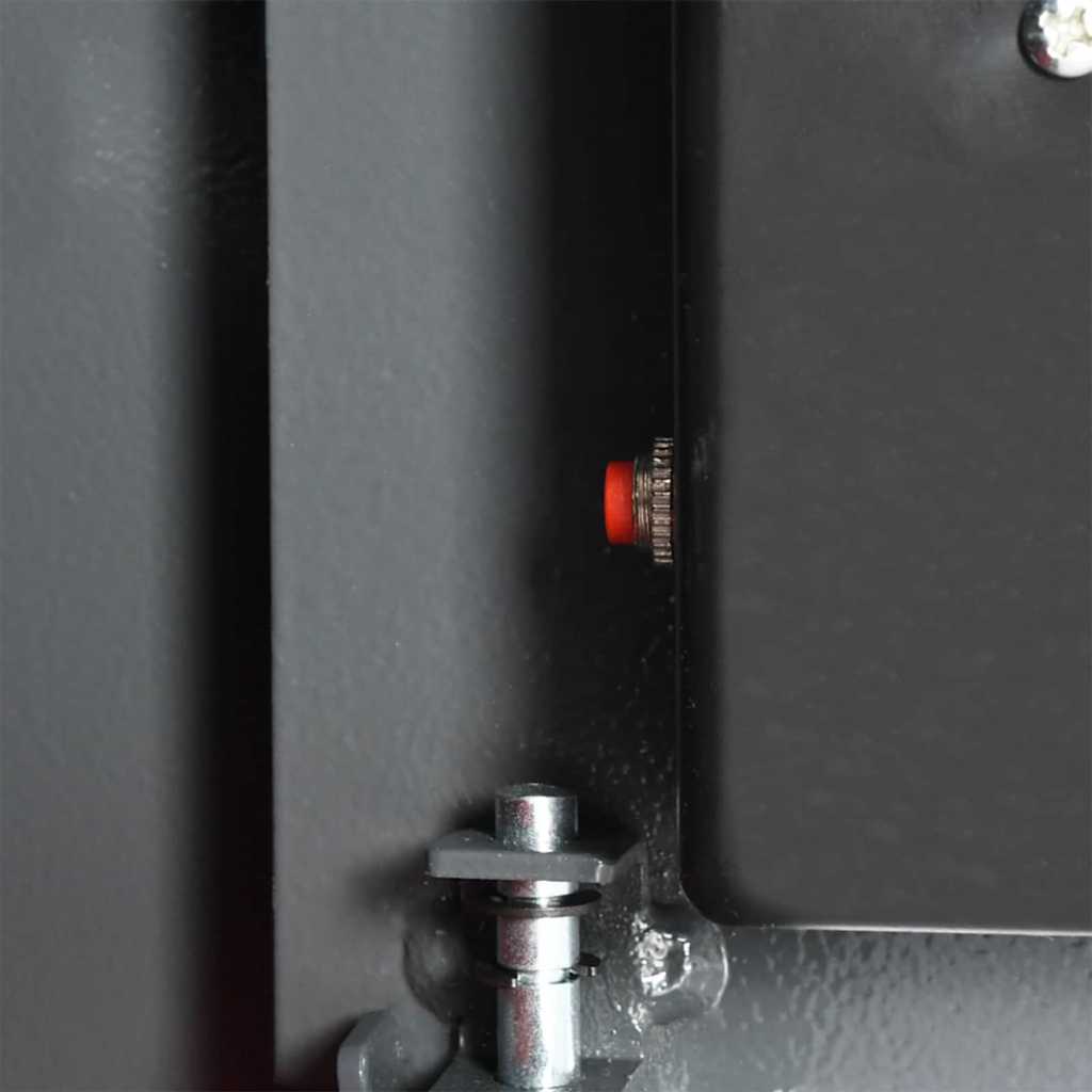 Digitaler Safe mit Schloss Dunkelgrau 35 x 25 x 25 cm Stahl