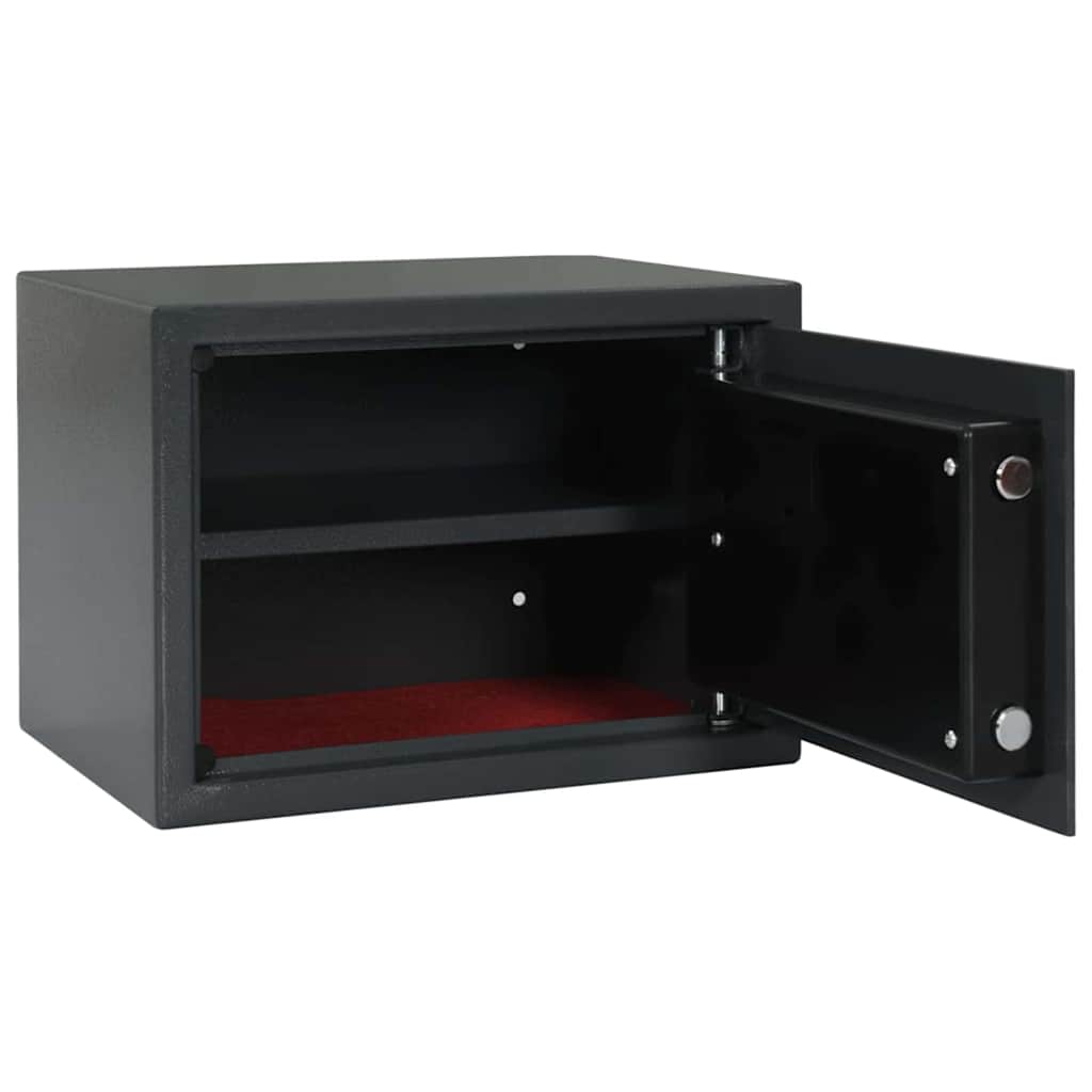Digitaler Safe mit Schloss Dunkelgrau 35 x 25 x 25 cm Stahl