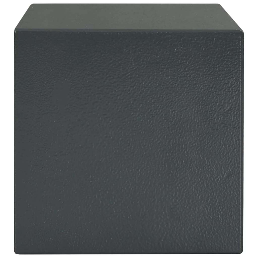 Safe Box mit Schloss Dunkelgrau 23 x 17 x 17 cm Stahl
