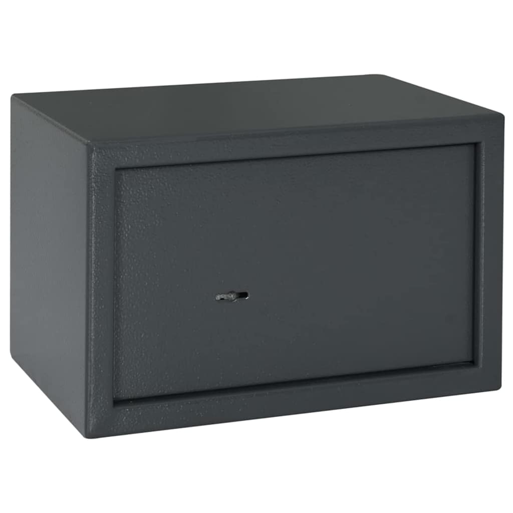 Safe Box mit Schloss Dunkelgrau 31 x 20 x 20 cm Stahl