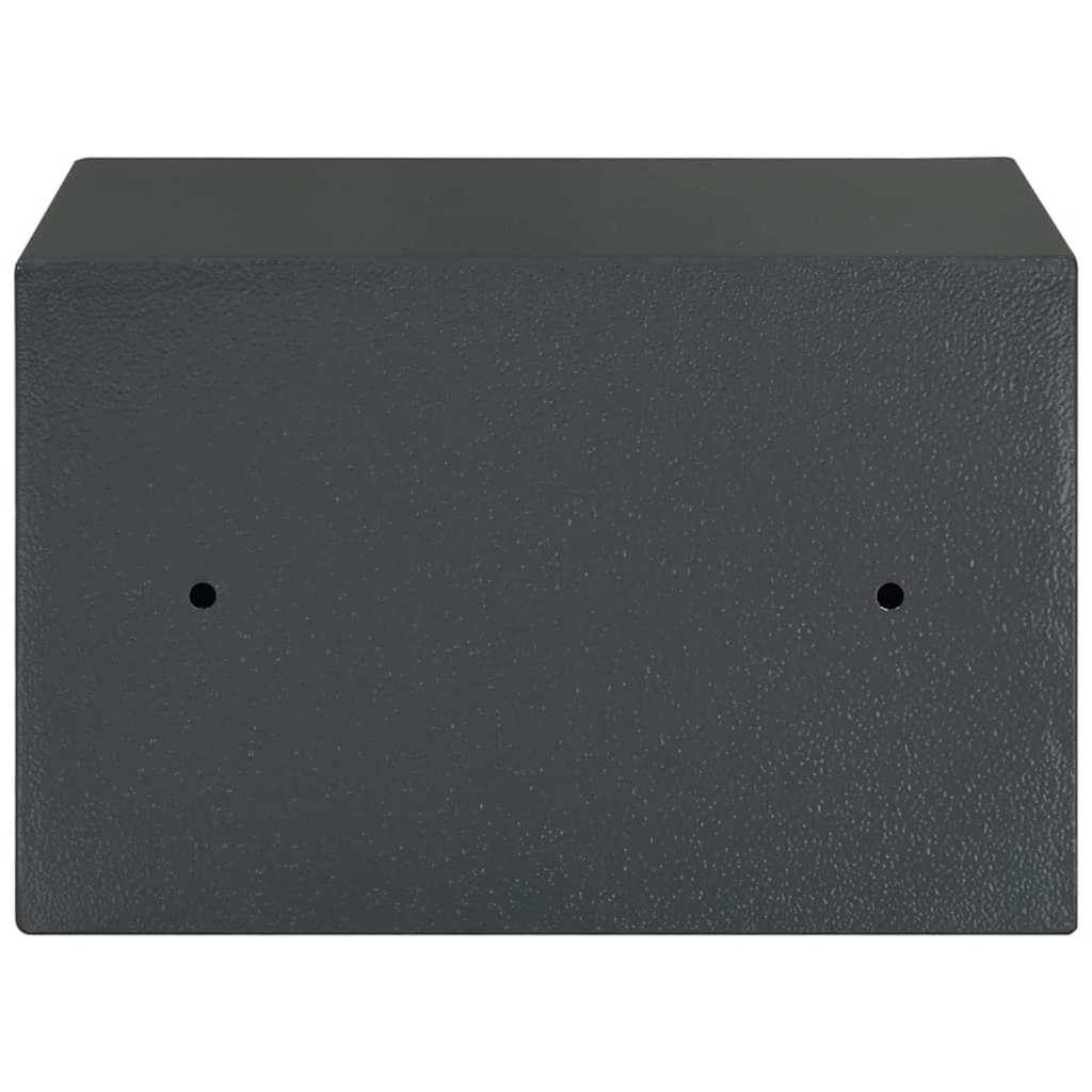 Safe Box mit Schloss Dunkelgrau 31 x 20 x 20 cm Stahl