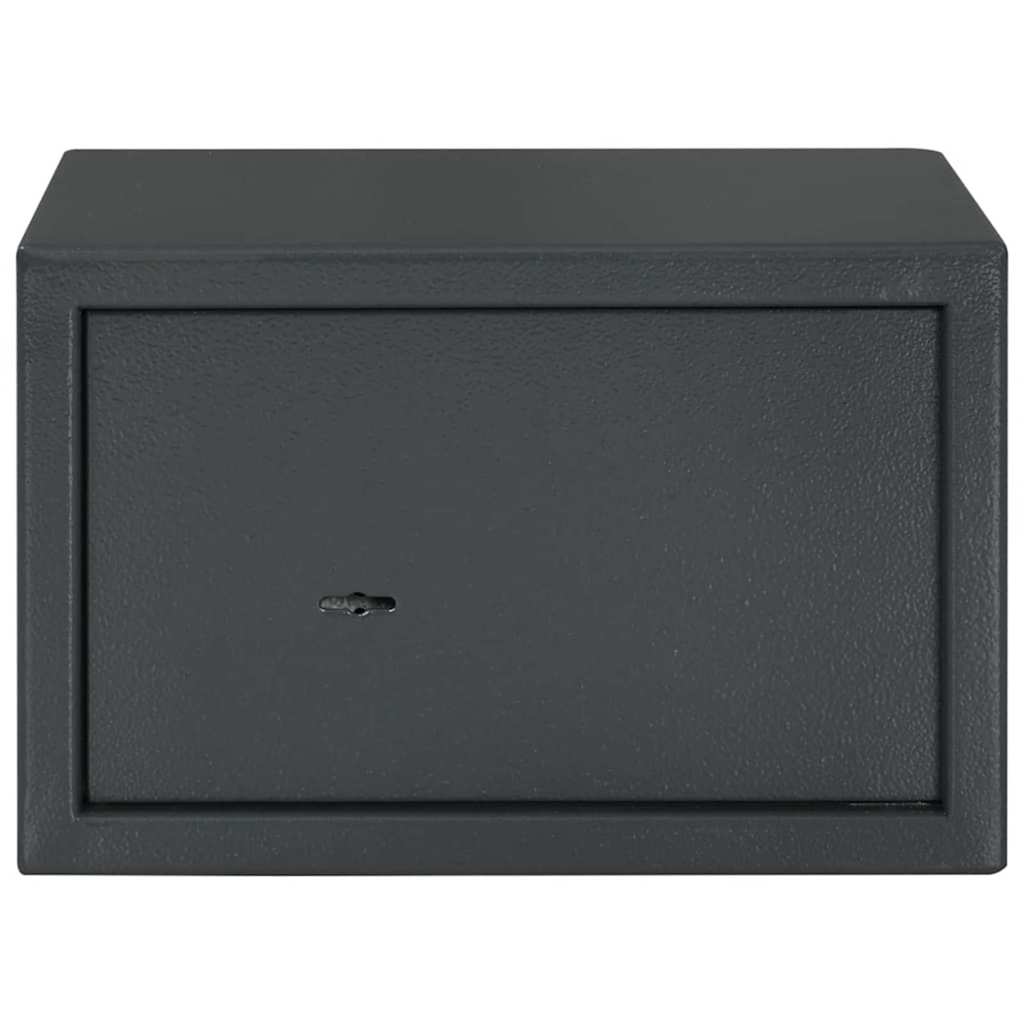 Safe Box mit Schloss Dunkelgrau 31 x 20 x 20 cm Stahl