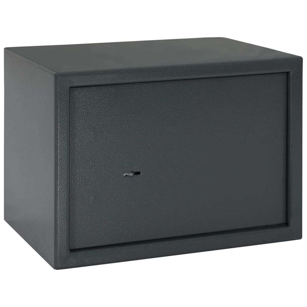 Safe Box mit Schloss Dunkelgrau 35 x 25 x 25 cm Stahl