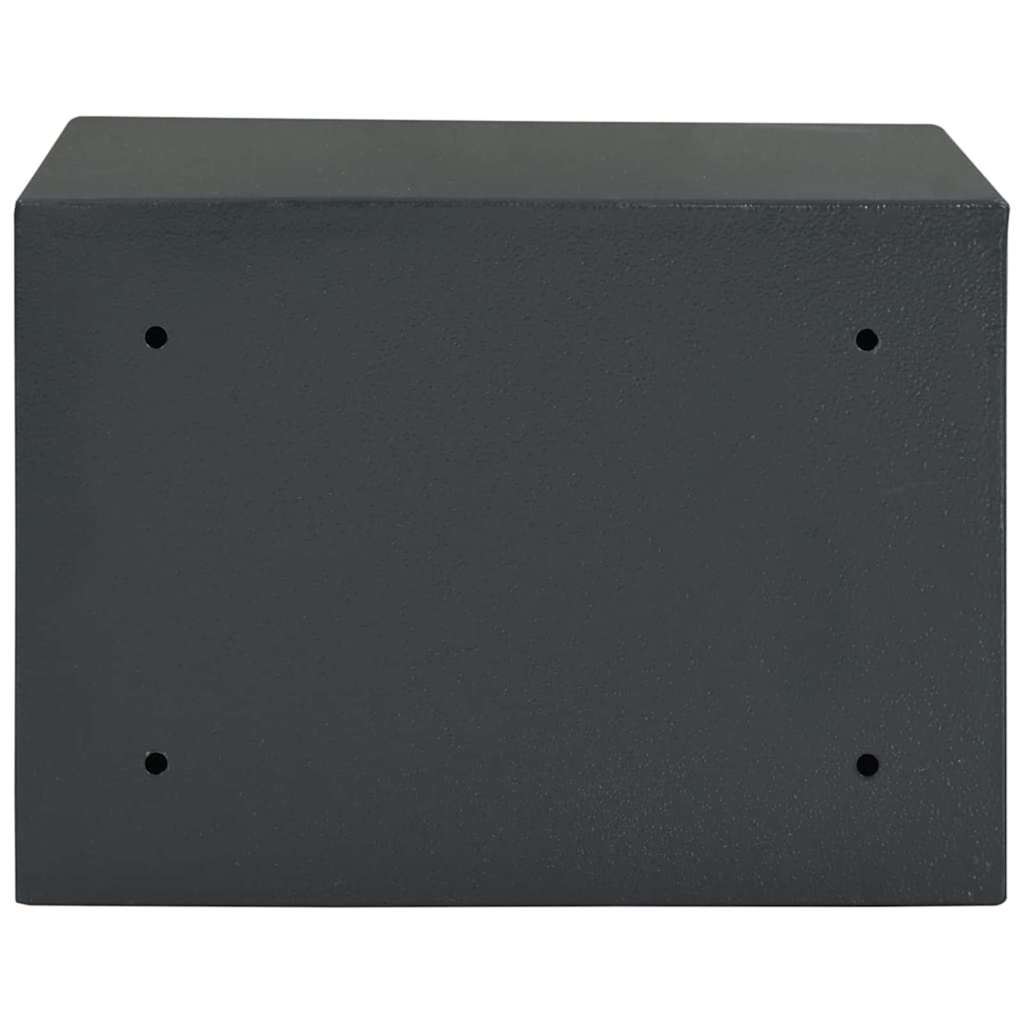 Safe Box mit Schloss Dunkelgrau 35 x 25 x 25 cm Stahl