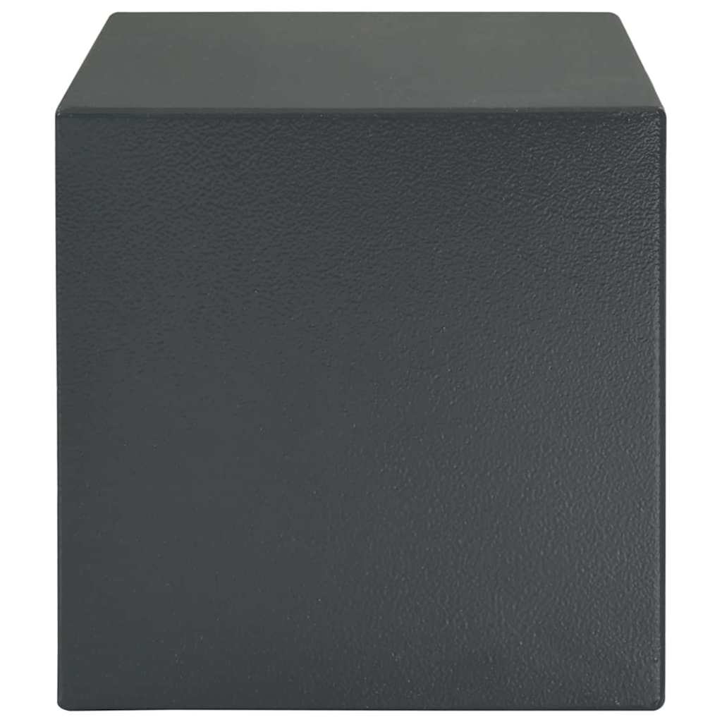 Safe Box mit Schloss Dunkelgrau 35 x 25 x 25 cm Stahl