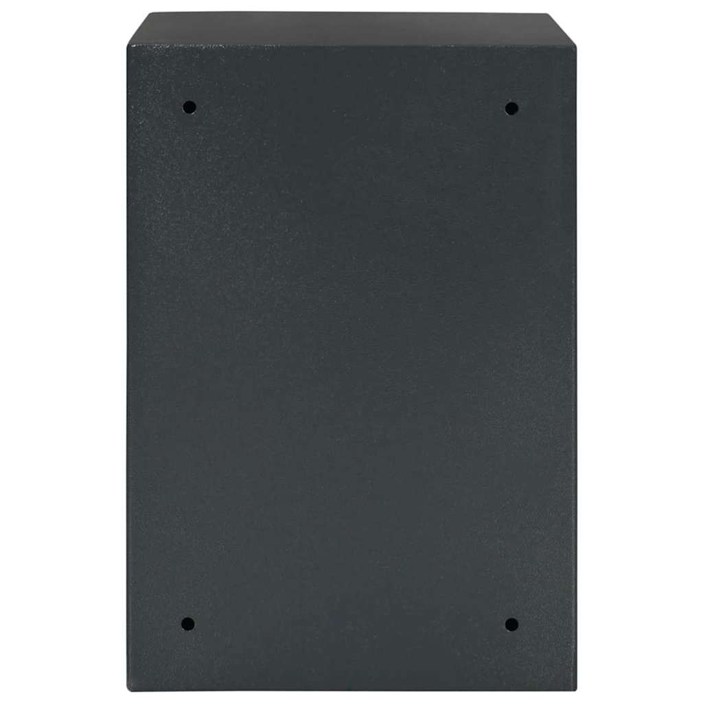 Safe Box mit Schloss Dunkelgrau 35 x 31 x 50 cm Stahl