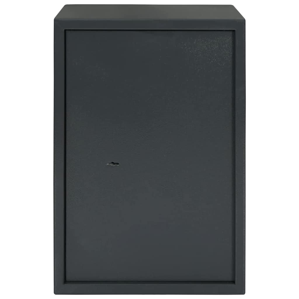 Safe Box mit Schloss Dunkelgrau 35 x 31 x 50 cm Stahl