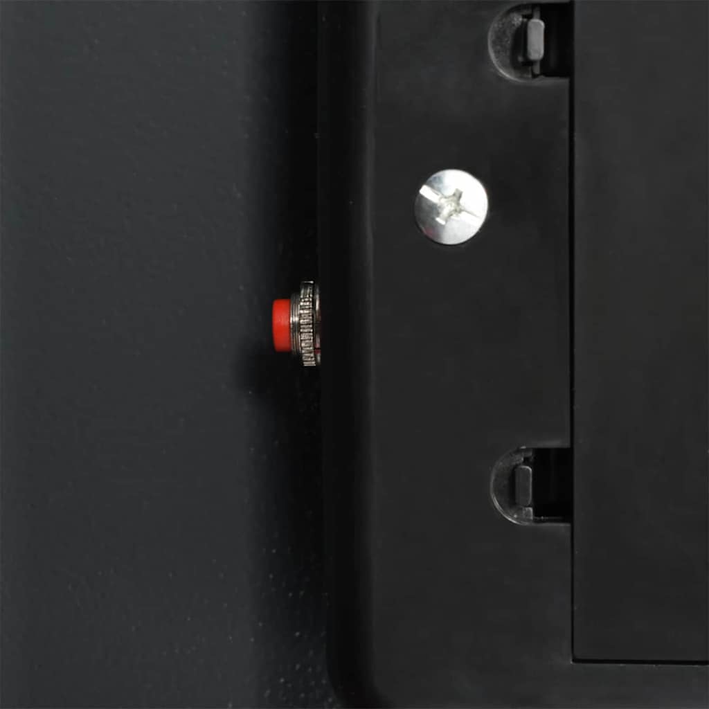 Digitaler Safe mit Schloss Dunkelgrau 35 x 31 x 80 cm Stahl