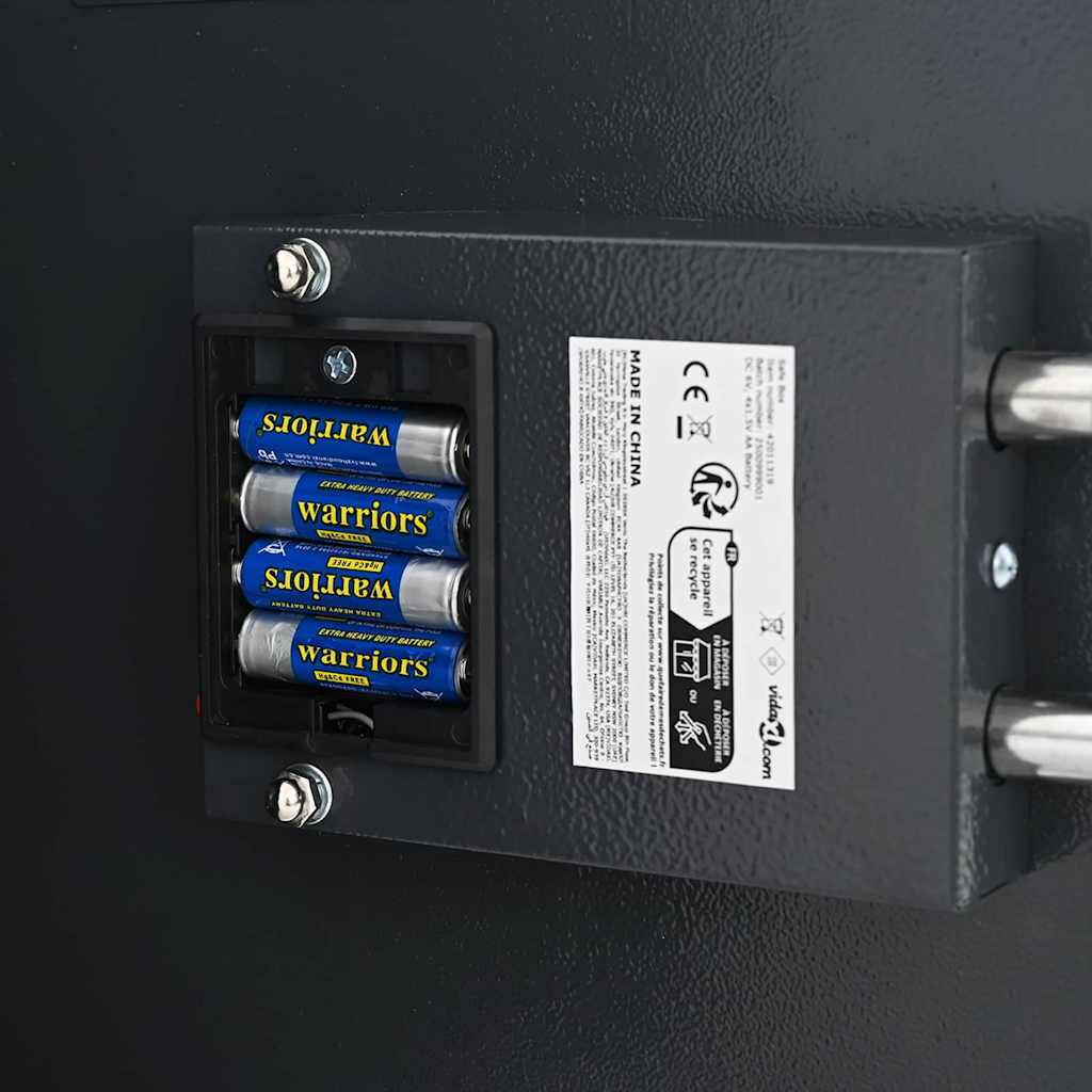 Digitaler Safe mit Schloss Dunkelgrau 30 x 10 x 36,5 cm Stahl