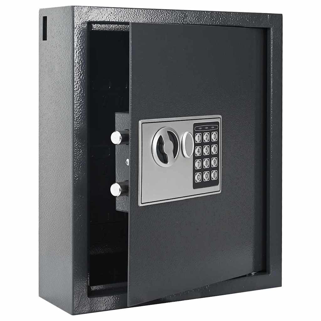 Digitaler Safe mit Schloss Dunkelgrau 30 x 10 x 36,5 cm Stahl