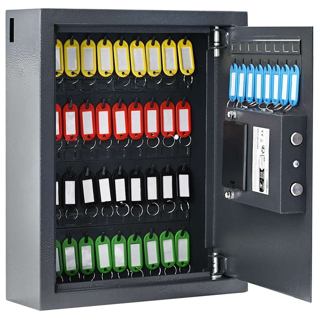 Digitaler Safe mit Schloss Dunkelgrau 30 x 10 x 36,5 cm Stahl