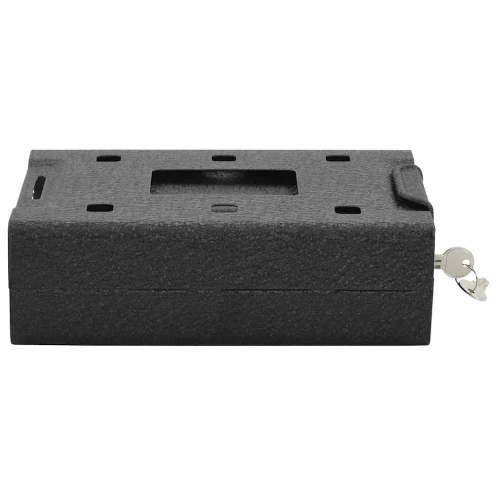 Auto Safe mit Schloss Schwarz 22 x 16 x 7 cm Stahl