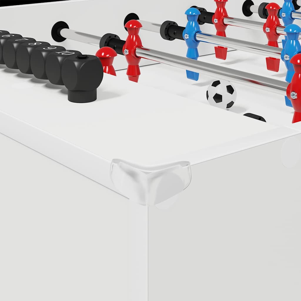 Tischfußballtisch Weiß 125 x 60,5 x 80 cm Holzwerkstoff