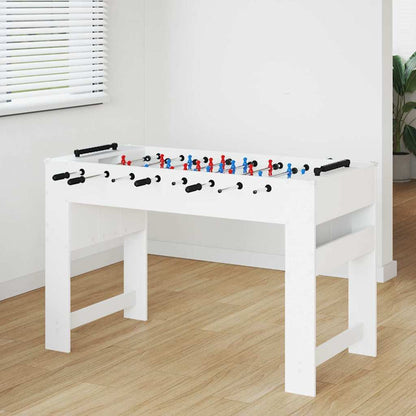 Tischfußballtisch Weiß 125 x 60,5 x 80 cm Holzwerkstoff