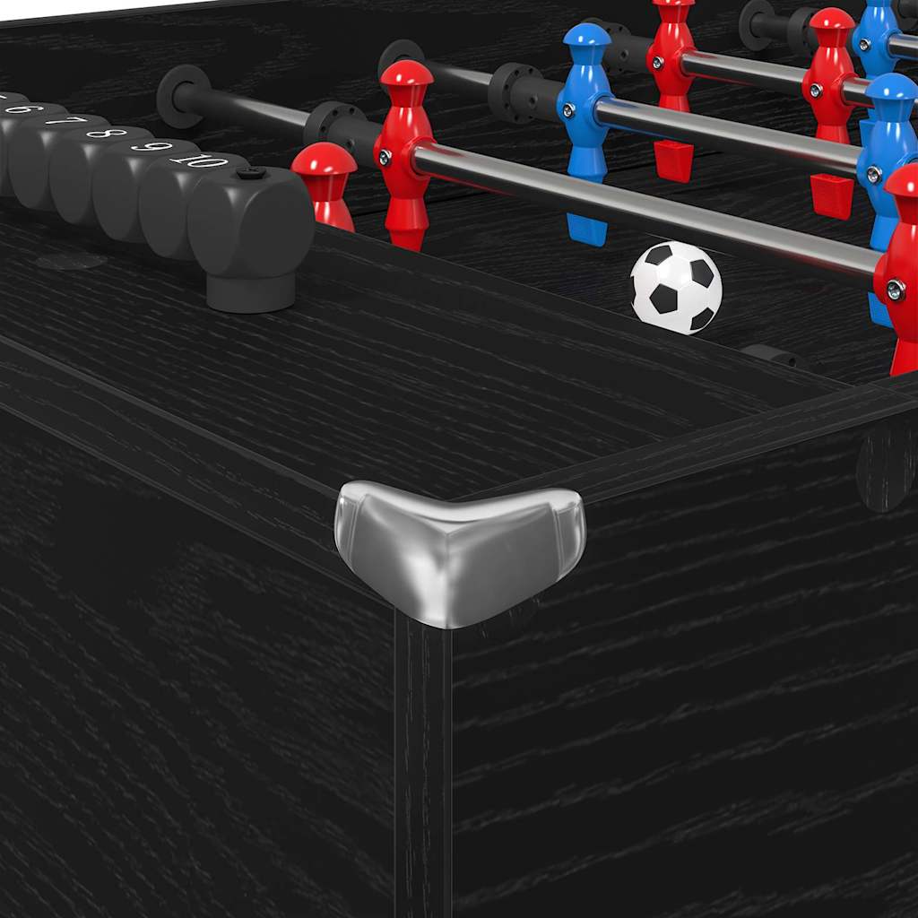 Tischfußballtisch Schwarz Eichen-Optik 125 x 60,5 x 80 cm