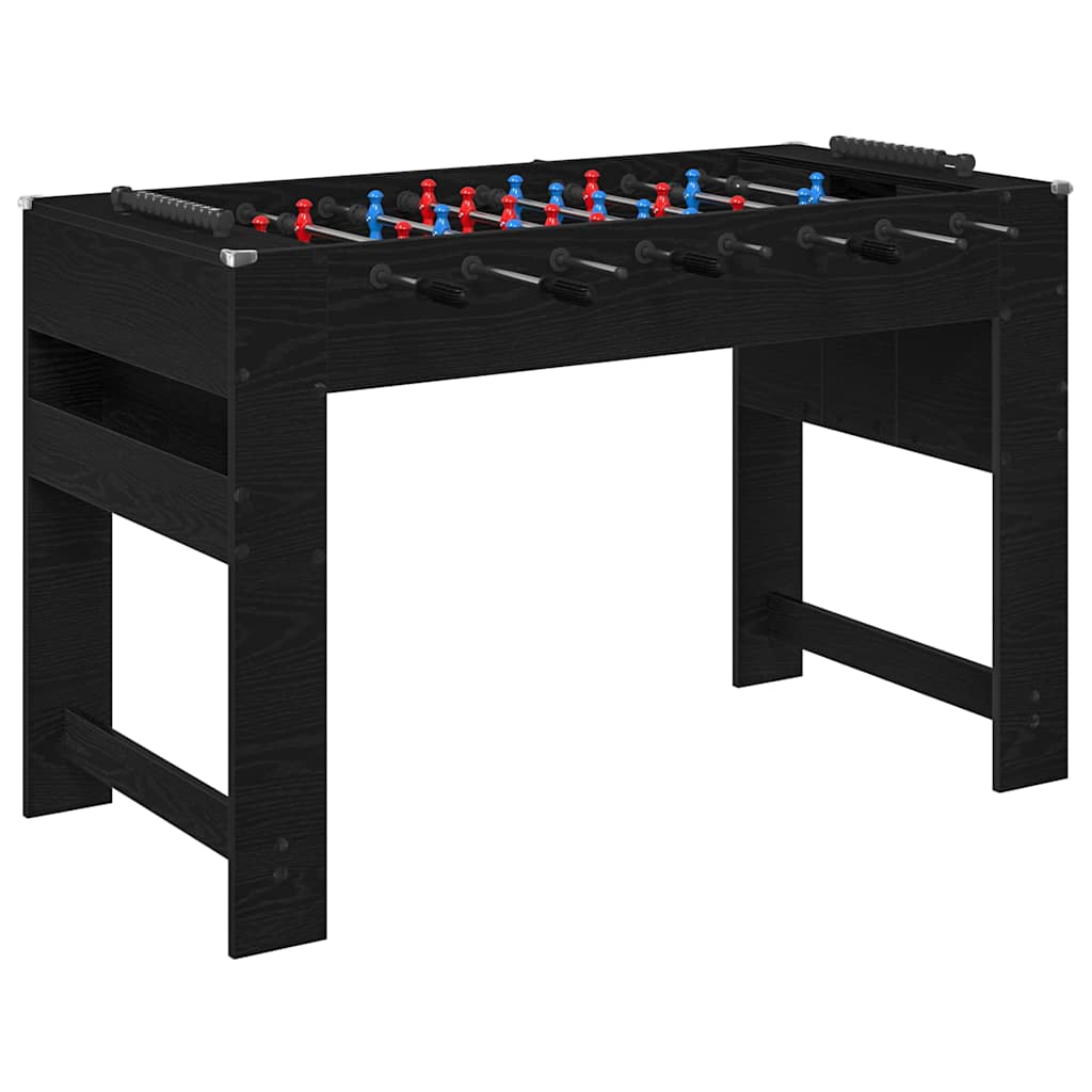 Tischfußballtisch Schwarz Eichen-Optik 125 x 60,5 x 80 cm