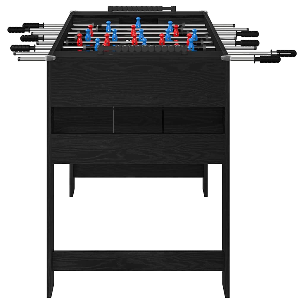 Tischfußballtisch Schwarz Eichen-Optik 125 x 60,5 x 80 cm