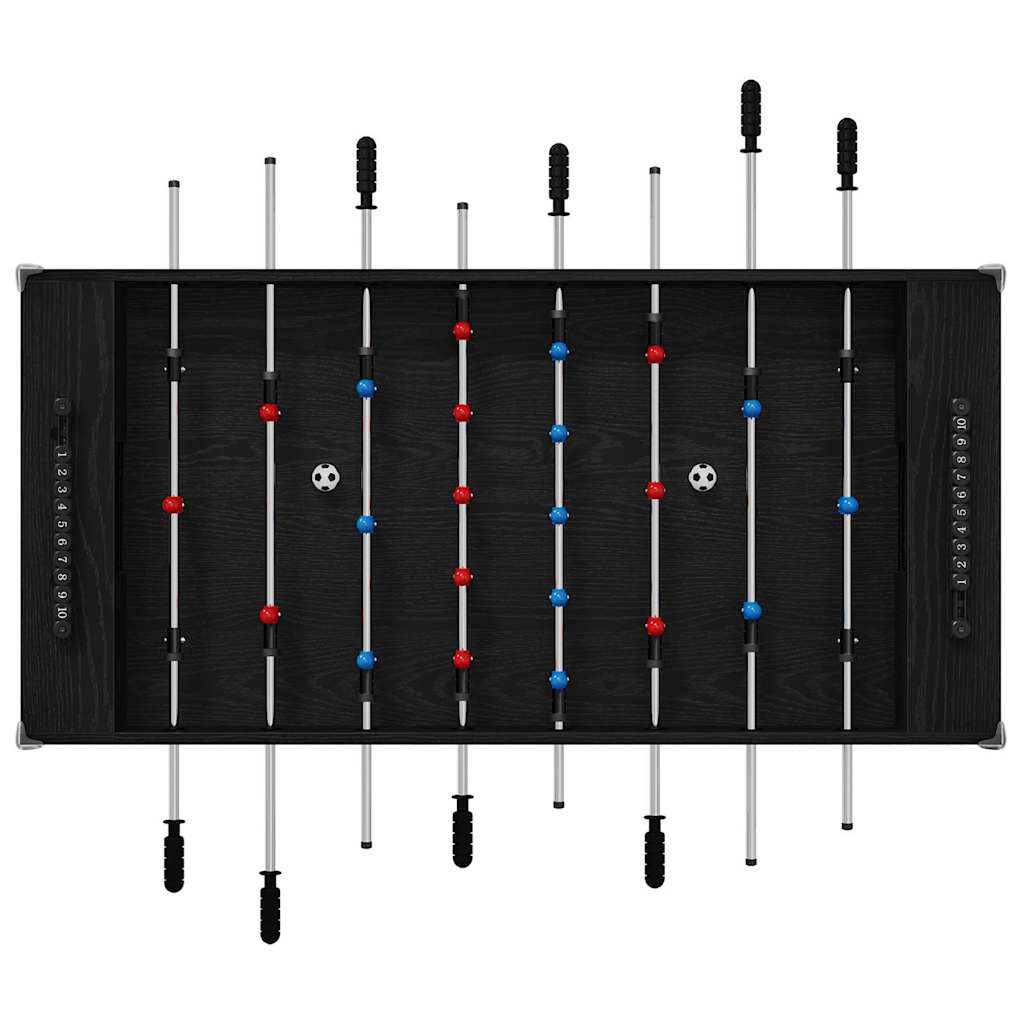 Tischfußballtisch Schwarz Eichen-Optik 125 x 60,5 x 80 cm