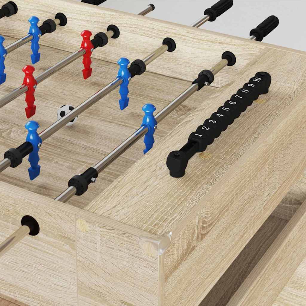 Tischfußballtisch Sonoma-Eiche 125 x 60,5 x 80 cm Holzwerkstoff