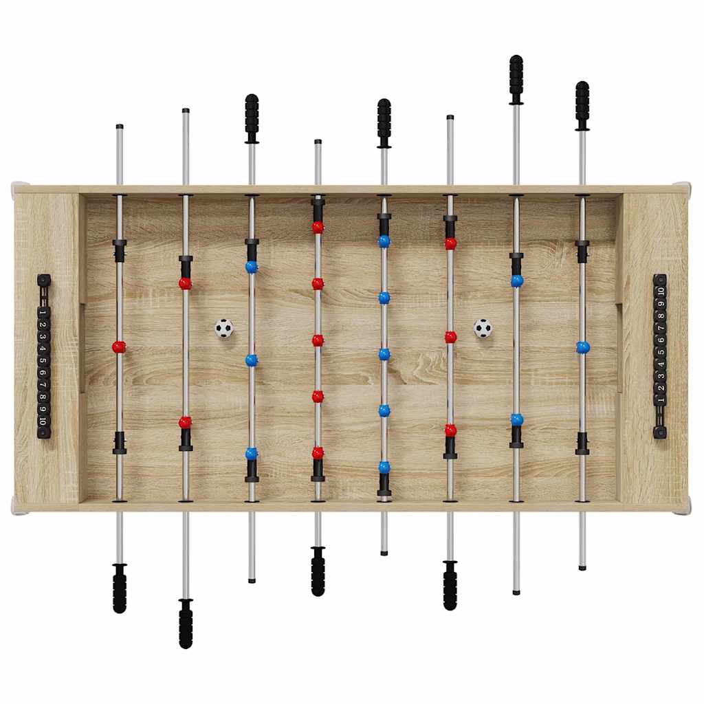 Tischfußballtisch Sonoma-Eiche 125 x 60,5 x 80 cm Holzwerkstoff
