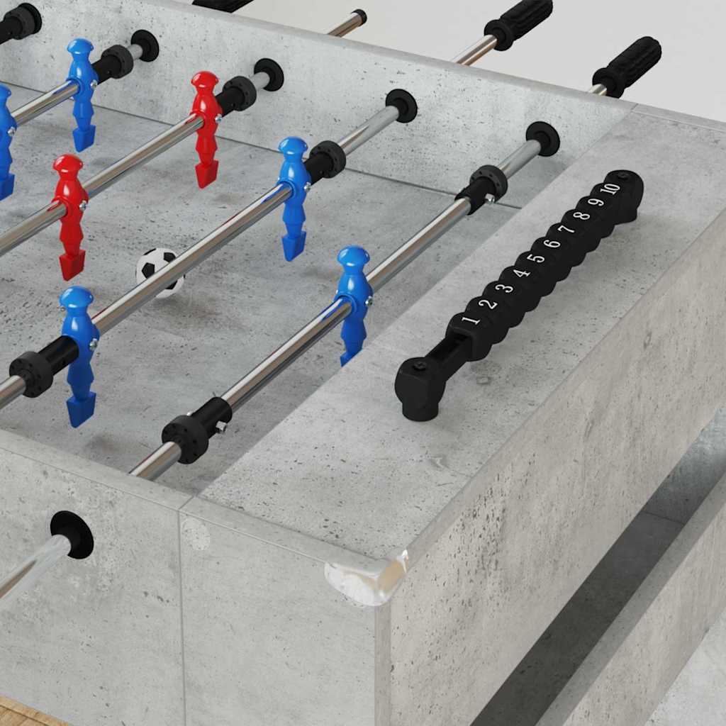 Tischfußballtisch Betongrau 125 x 60,5 x 80 cm Holzwerkstoff