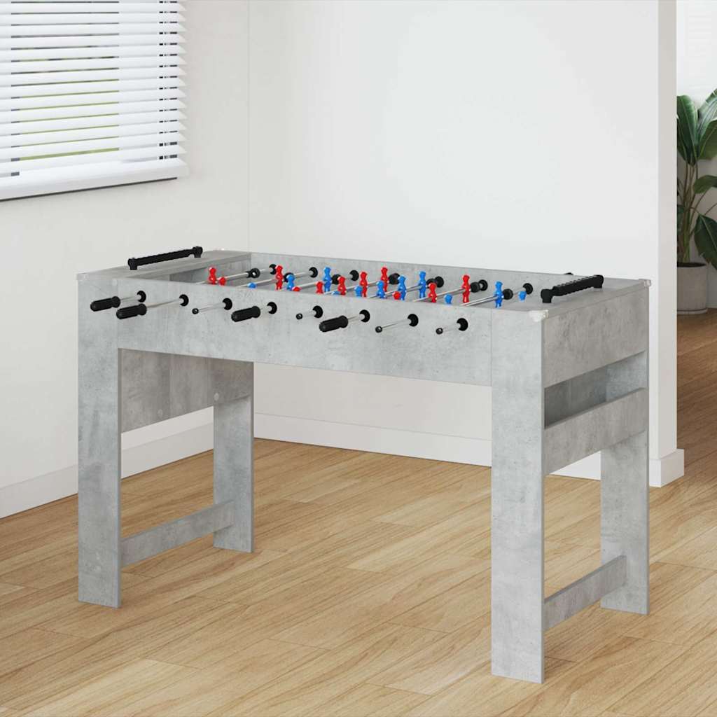 Tischfußballtisch Betongrau 125 x 60,5 x 80 cm Holzwerkstoff