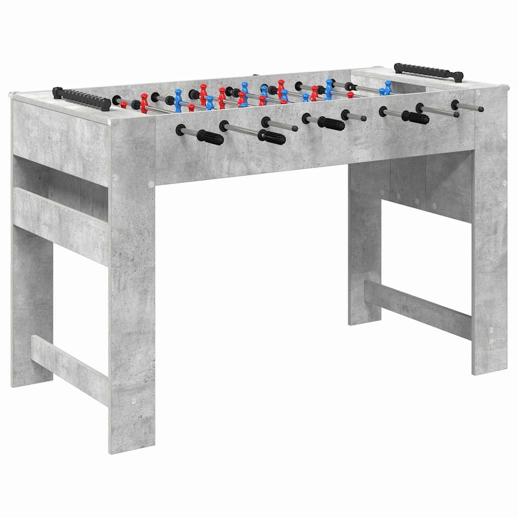 Tischfußballtisch Betongrau 125 x 60,5 x 80 cm Holzwerkstoff