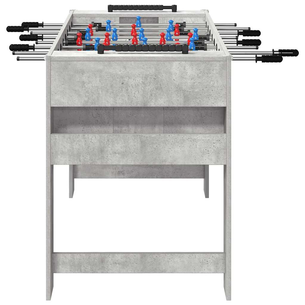 Tischfußballtisch Betongrau 125 x 60,5 x 80 cm Holzwerkstoff