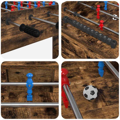 Tischfußballtisch Räuchereiche 125 x 60,5 x 80 cm Holzwerkstoff