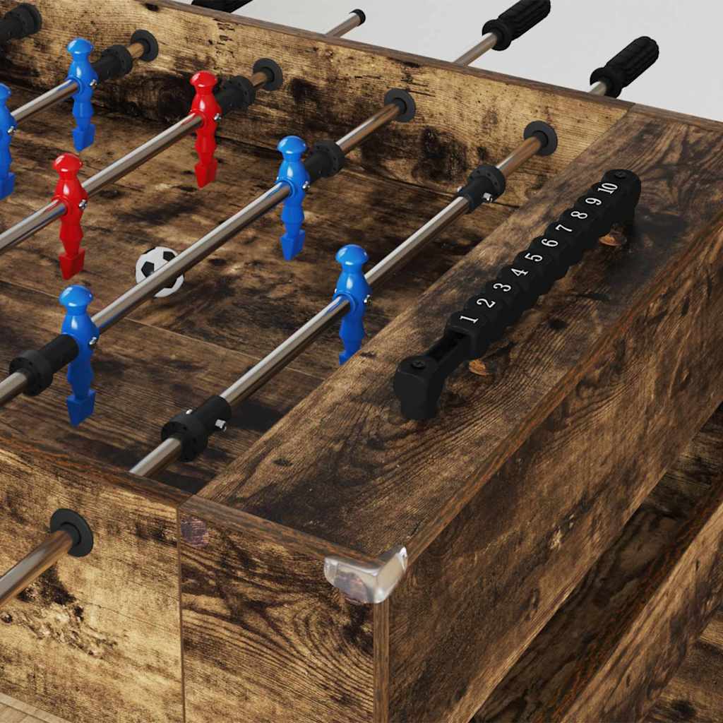 Tischfußballtisch Räuchereiche 125 x 60,5 x 80 cm Holzwerkstoff