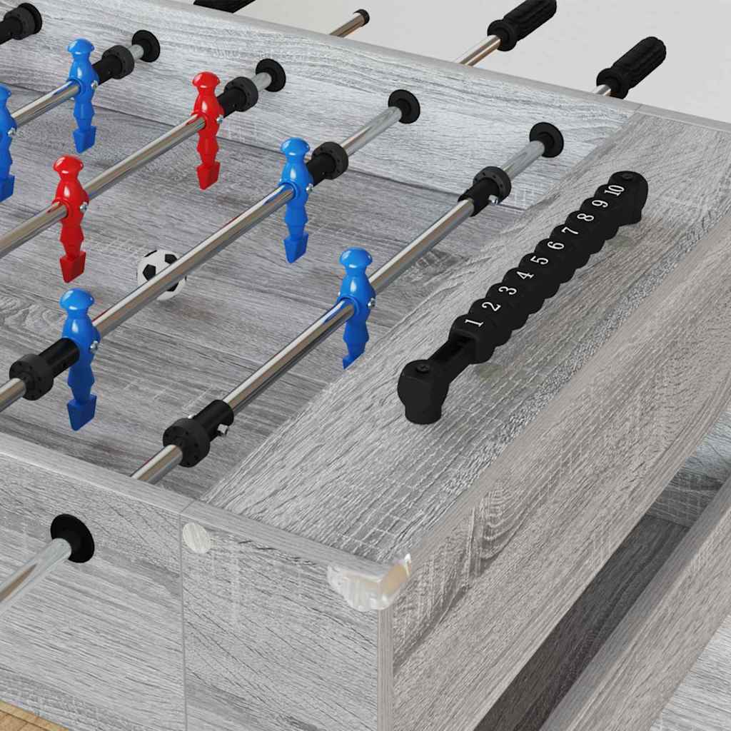 Tischfußballtisch Sonoma-Grau 125 x 60,5 x 80 cm Holzwerkstoff