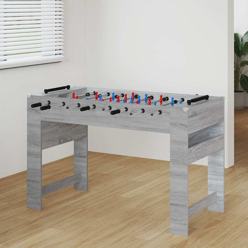 Tischfußballtisch Sonoma-Grau 125 x 60,5 x 80 cm Holzwerkstoff