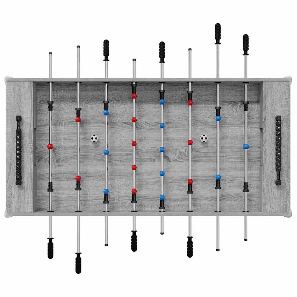 Tischfußballtisch Sonoma-Grau 125 x 60,5 x 80 cm Holzwerkstoff
