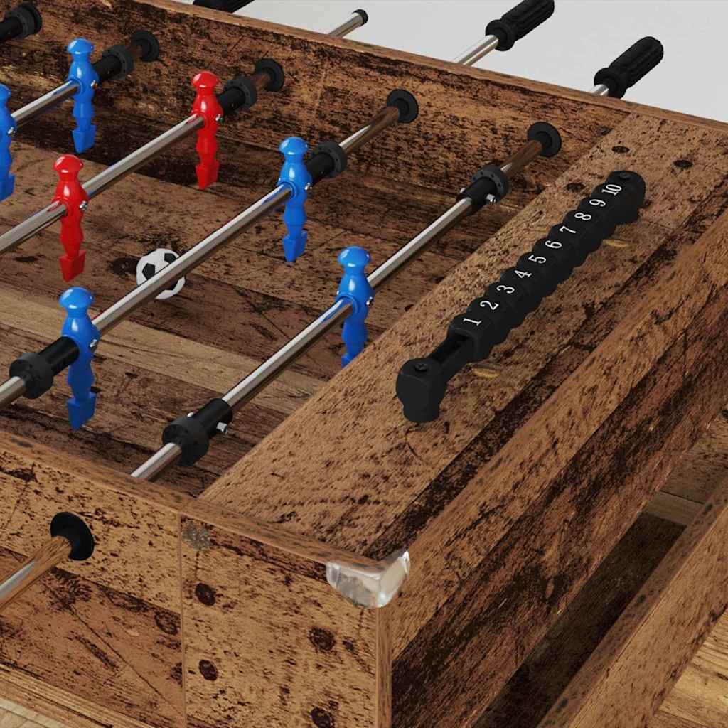 Tischfußballtisch Altholz 125 x 60,5 x 80 cm Holzwerkstoff