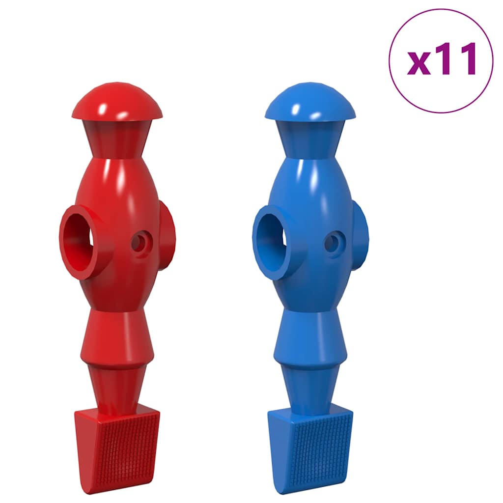 Tischfußball Spieler 22 Stk. Blau und Rot 2,4 x 2,1 x 9,7 cm PP