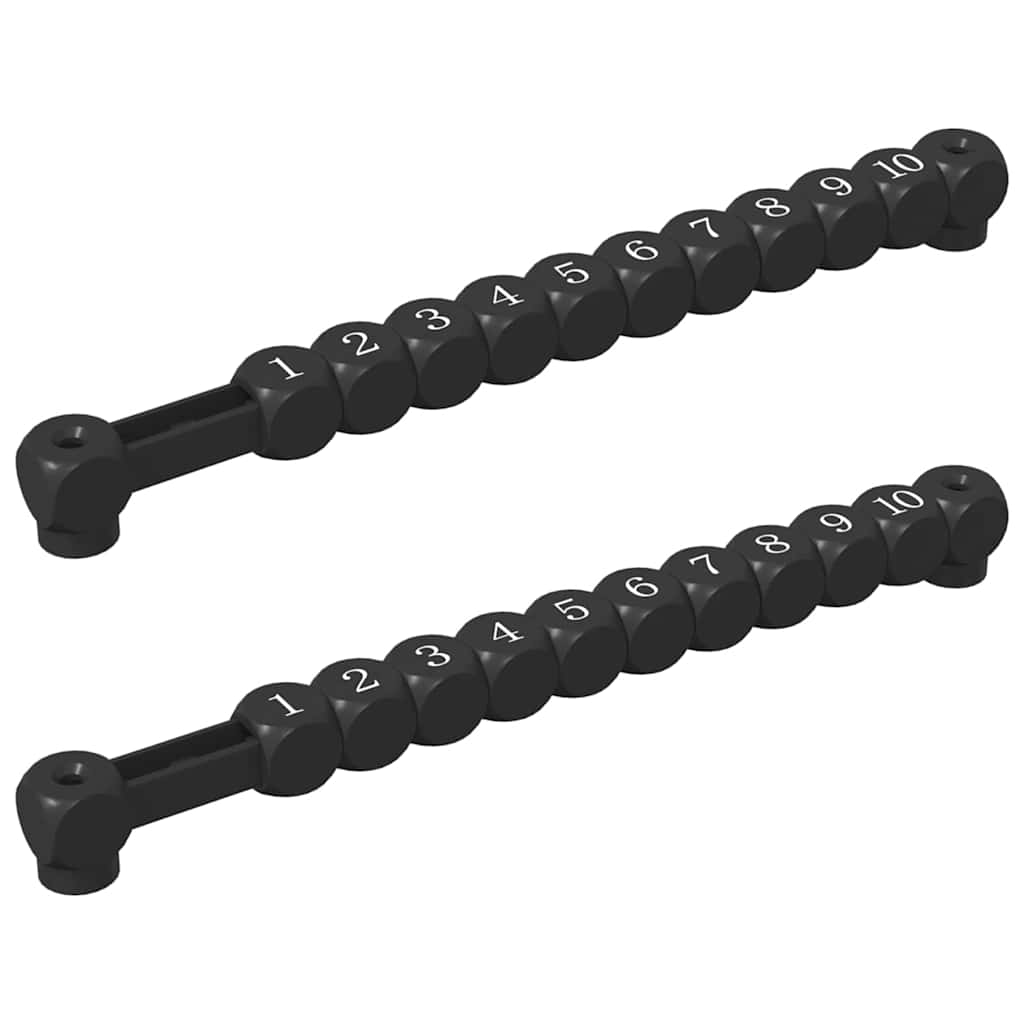 Fußballtischzähler 2 stk. Schwarz 30 x 2,2 x 2,9 cm HIPS