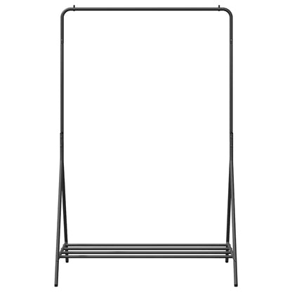 Kleiderständer mit Speicher Schwarz 100 x 56 x 154 cm Stahl