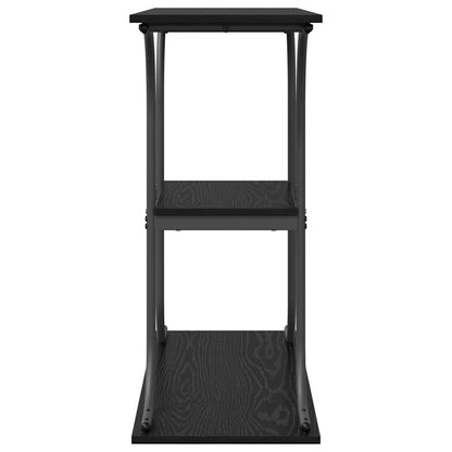 Konsolentisch mit Regal Schwarz Eichen-Optik 101 x 35 x 80,5 cm