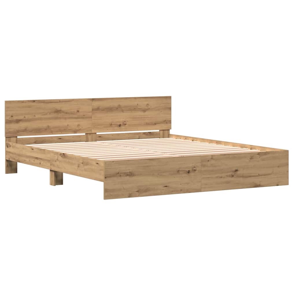 Bettrahmen Artisan-Eiche 203 x 185 x 70 cm Holzwerkstoff