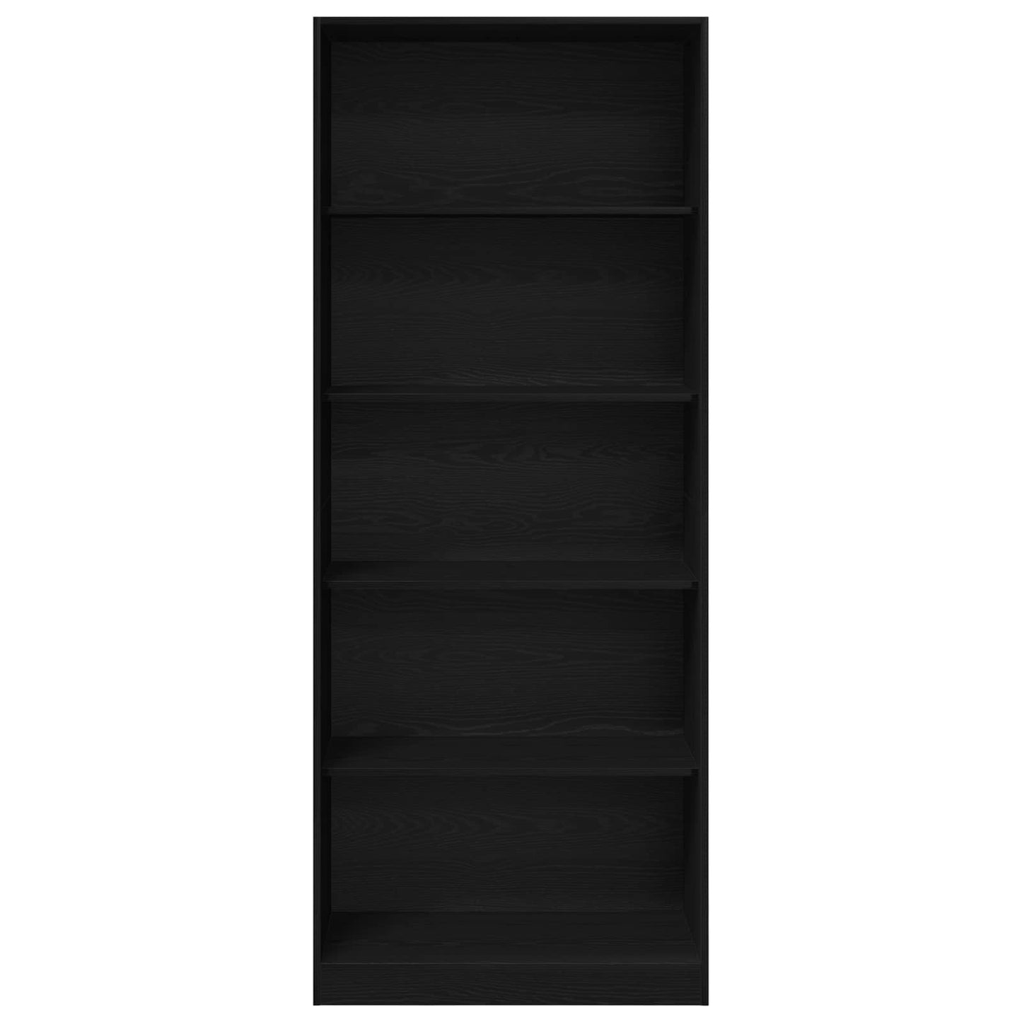 Kleiderschrank mit Regal Schwarz Eichen-Optik 80 x 50 x 200 cm