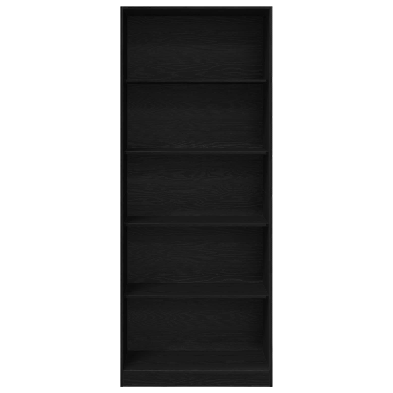 Kleiderschrank mit Regal Schwarz Eichen-Optik 80 x 50 x 200 cm