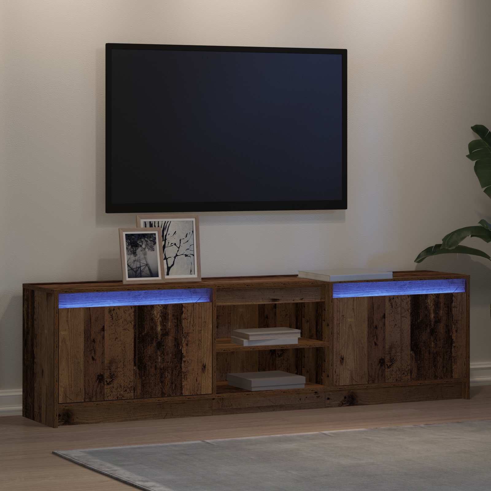 TV-Einheiten 180 x 34 x 50 cm Braun Holzwerkstoff