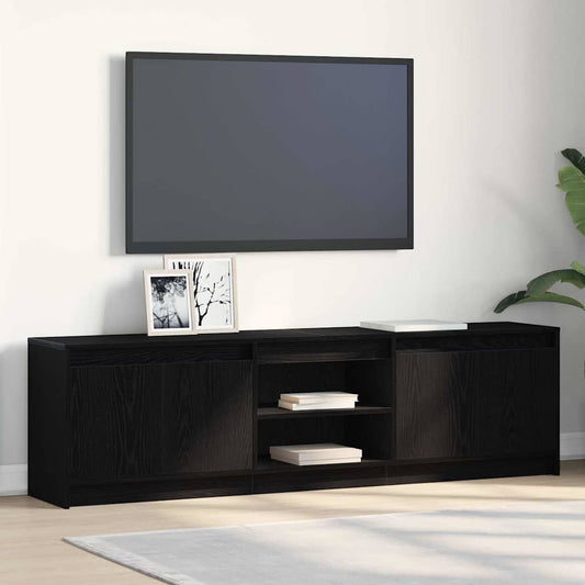 TV-Schränk Schwarz 180 x 34 x 50 cm Holzwerkstoff