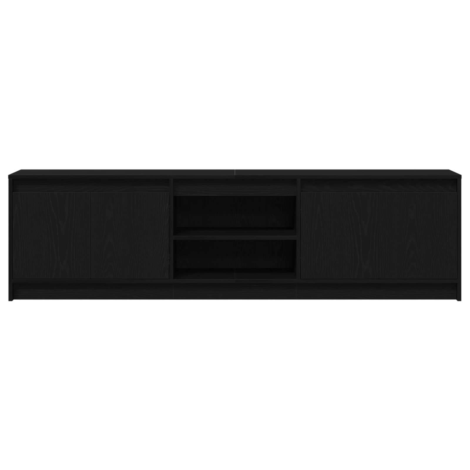 TV-Einheiten 2 pcs Schwarz 180 x 34 x 50 cm Holzwerkstoff